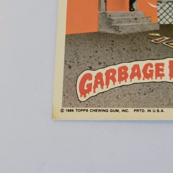 Vtg Garbage Pail Kids Topps 5x7 Giant Sticker #14 "Busted!" 1986 Rare. - Picture 4 of 5